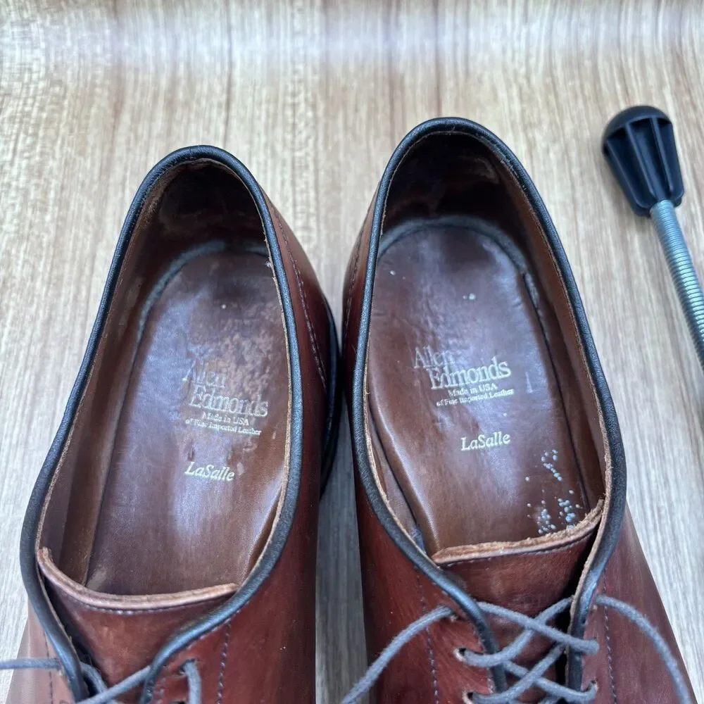 Allen Edmonds LASALLE 12 D Chili Men's Split Toe shoe Oxford Dress LaceUp‎ Shoes